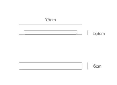 Line applique 24w 1630lm 3000k sand Vivida international Lampade da parete